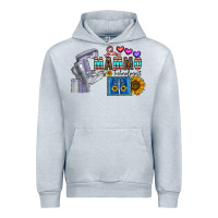 Heather Grey mammo technologist Urban Hoodie - CowhideDigitalArt