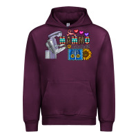 Mauve Wine mammo technologist Urban Hoodie - CowhideDigitalArt