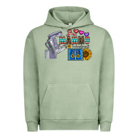Pigment Oil Green mammo technologist Urban Hoodie - CowhideDigitalArt