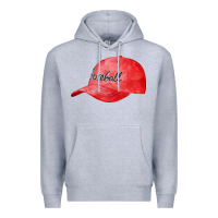 Heather Grey blue baseball cap fa element Premium Hoodie - FaDigitalArtStudio