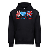 Black peace love america Urban Hoodie - HRA Design Shop