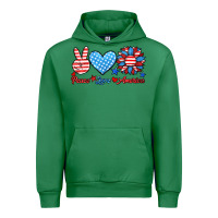 Emerald peace love america Urban Hoodie - HRA Design Shop