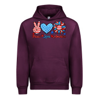 Mauve Wine peace love america Urban Hoodie - HRA Design Shop