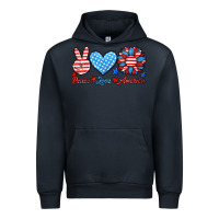 Navy peace love america Urban Hoodie - HRA Design Shop