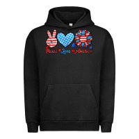 Pigment Black peace love america Urban Hoodie - HRA Design Shop