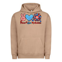 Pigment Burro peace love america Urban Hoodie - HRA Design Shop