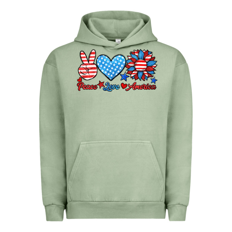Peace Love America Urban Hoodie by HRA Design Shop | Teevron