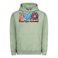 Pigment Oil Green peace love america Urban Hoodie - HRA Design Shop