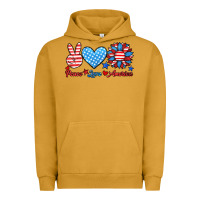 Pigment Peanut Butter peace love america Urban Hoodie - HRA Design Shop