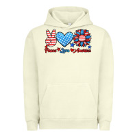 Pigment Pistachio peace love america Urban Hoodie - HRA Design Shop