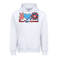 White peace love america Urban Hoodie - HRA Design Shop
