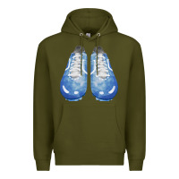 Army Green blue cleats fa element Premium Hoodie - FaDigitalArtStudio