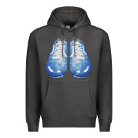 Charcoal Heather blue cleats fa element Premium Hoodie - FaDigitalArtStudio