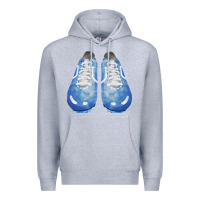Heather Grey blue cleats fa element Premium Hoodie - FaDigitalArtStudio