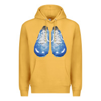 Mustard blue cleats fa element Premium Hoodie - FaDigitalArtStudio