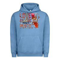 Pigment Pebble Blue love is the closet thing to magic Urban Hoodie - RacoonDesign