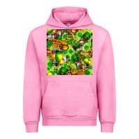 Fuchsia Pink St. Patrick's Donkey With Shamrock Seamless Urban Hoodie - FaDigitalArtStudio