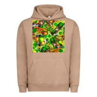 Pigment Burro St. Patrick's Donkey With Shamrock Seamless Urban Hoodie - FaDigitalArtStudio