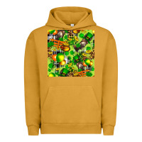 Pigment Peanut Butter St. Patrick's Donkey With Shamrock Seamless Urban Hoodie - FaDigitalArtStudio