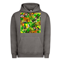 Pigment Tornado St. Patrick's Donkey With Shamrock Seamless Urban Hoodie - FaDigitalArtStudio