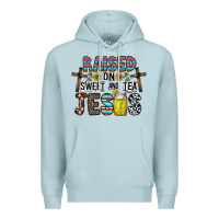 Blue Mist raised on sweet and tea jesus Premium Hoodie - CowhideDigitalArt