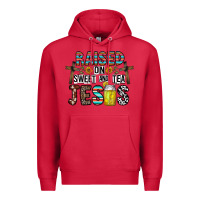 Cardinal raised on sweet and tea jesus Premium Hoodie - CowhideDigitalArt