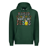 Sports Green raised on sweet and tea jesus Premium Hoodie - CowhideDigitalArt