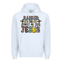 White raised on sweet and tea jesus Premium Hoodie - CowhideDigitalArt