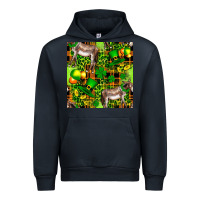 Navy St. Patrick's Donkey With Leprechaun Hat Seamless Urban Hoodie - FaDigitalArtStudio