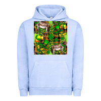 Pigment Grape Ice St. Patrick's Donkey With Leprechaun Hat Seamless Urban Hoodie - FaDigitalArtStudio