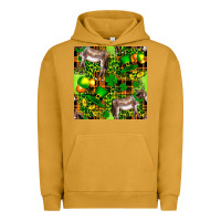 Pigment Peanut Butter St. Patrick's Donkey With Leprechaun Hat Seamless Urban Hoodie - FaDigitalArtStudio