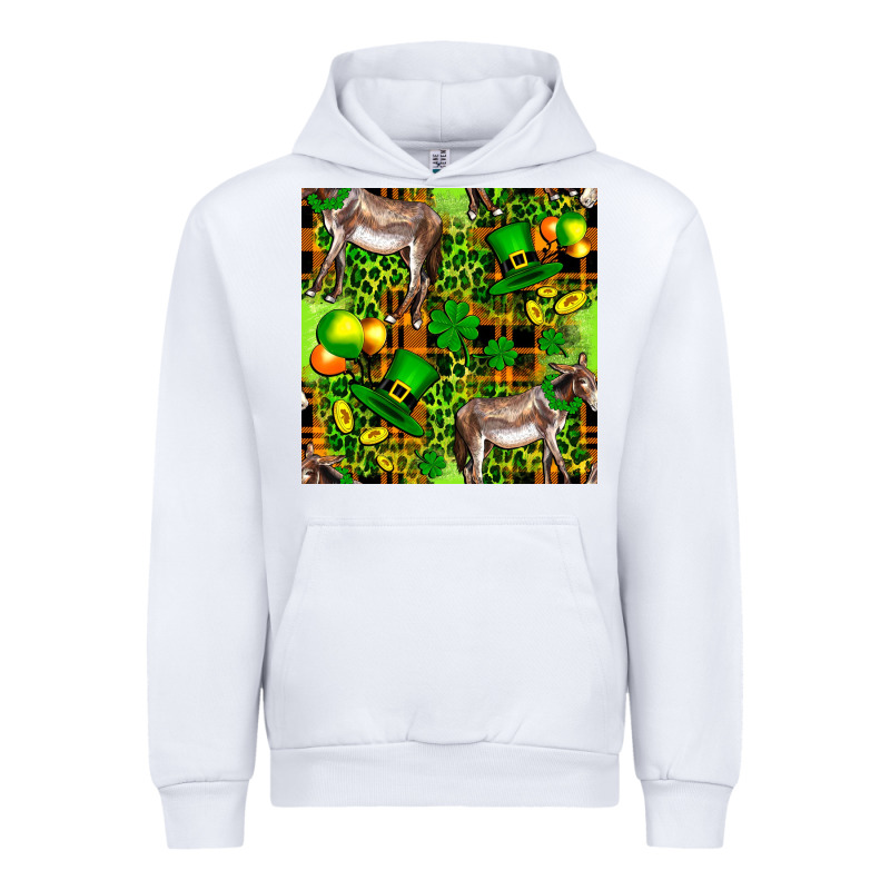 St. Patrick's Donkey With Leprechaun Hat Seamless Urban Hoodie by FaDigitalArtStudio | Teevron