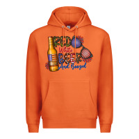 Carrot red white beer and boozed Premium Hoodie - CowhideDigitalArt