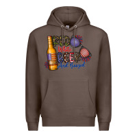 Coffee red white beer and boozed Premium Hoodie - CowhideDigitalArt