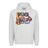 Dove Grey red white beer and boozed Premium Hoodie - CowhideDigitalArt