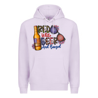 Lilac red white beer and boozed Premium Hoodie - CowhideDigitalArt