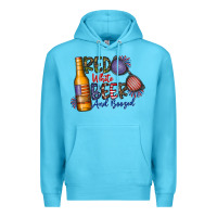 Ocean Blue red white beer and boozed Premium Hoodie - CowhideDigitalArt