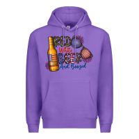Purple red white beer and boozed Premium Hoodie - CowhideDigitalArt
