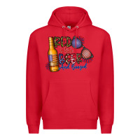 Red red white beer and boozed Premium Hoodie - CowhideDigitalArt
