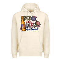 Tofu red white beer and boozed Premium Hoodie - CowhideDigitalArt