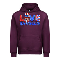 Mauve Wine love america gnome Urban Hoodie - HRA Design Shop