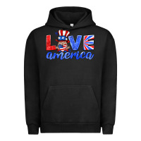 Pigment Black love america gnome Urban Hoodie - HRA Design Shop