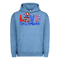 Pigment Pebble Blue love america gnome Urban Hoodie - HRA Design Shop