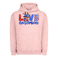 Pigment Salmon love america gnome Urban Hoodie - HRA Design Shop
