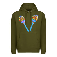 Army Green blue maracas Premium Hoodie - FaDigitalArtStudio