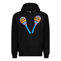 Black blue maracas Premium Hoodie - FaDigitalArtStudio