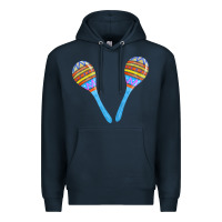 Navy blue maracas Premium Hoodie - FaDigitalArtStudio