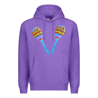 Purple blue maracas Premium Hoodie - FaDigitalArtStudio