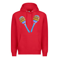 Red blue maracas Premium Hoodie - FaDigitalArtStudio