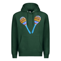Sports Green blue maracas Premium Hoodie - FaDigitalArtStudio